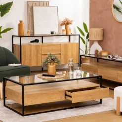 Table basse 2 tiroirs