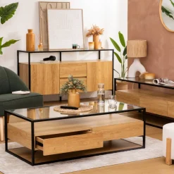 Table basse 2 tiroirs