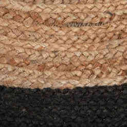 Tapis en jute bord noir