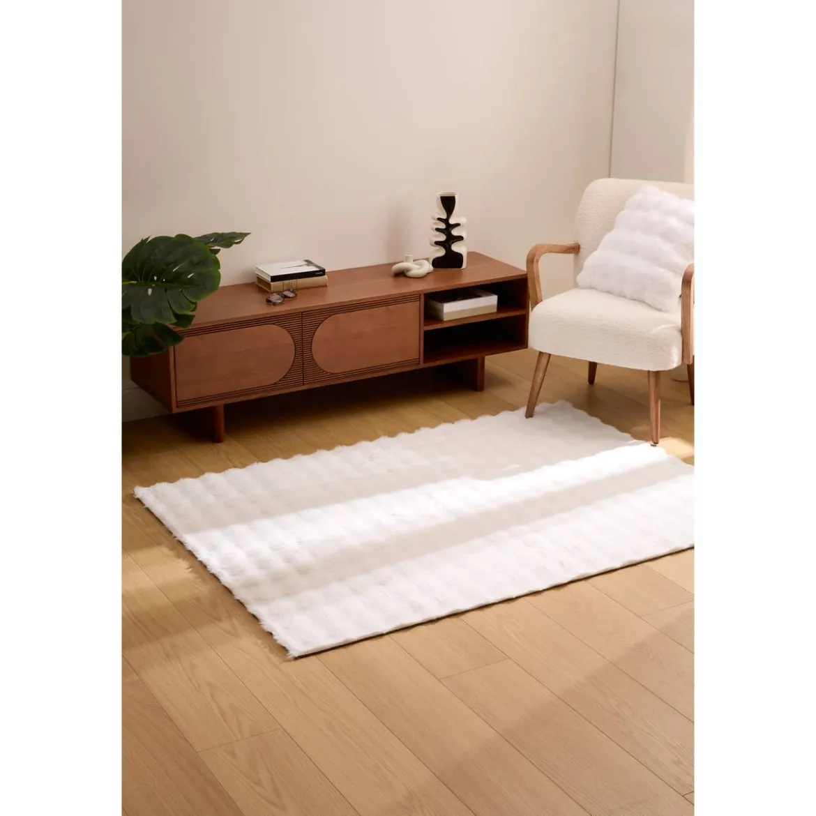 Tapis fausse fourrure 3D "Zephy"
