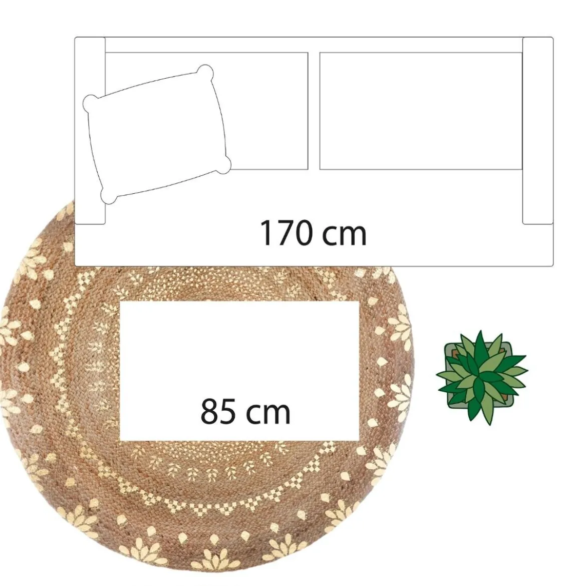 Tapis "Shine", jute