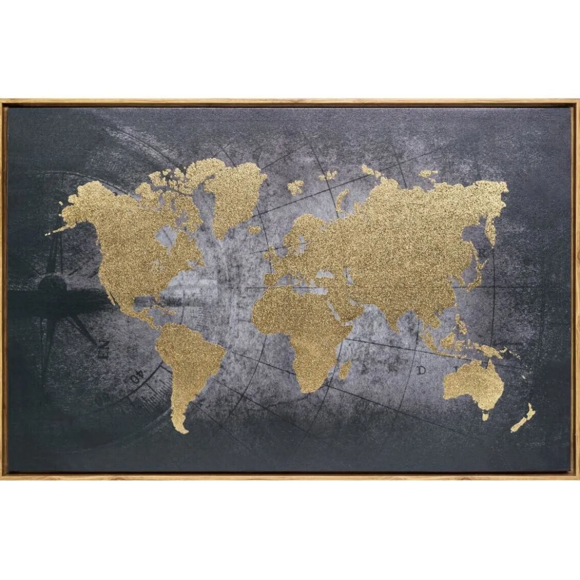 Toile encadrée "Mapmonde"