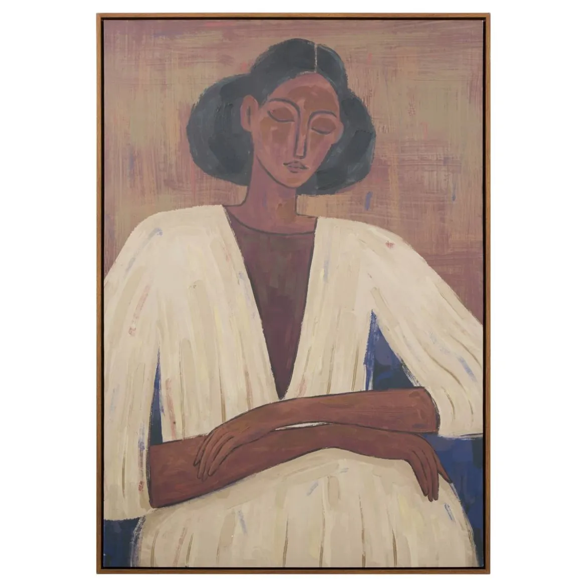 Toile peinte encadrée "Aicha"