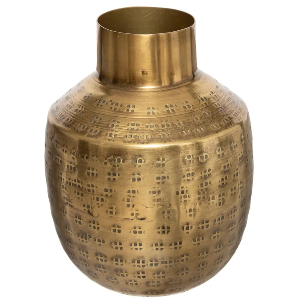 Vase "Oasis", métal martelé