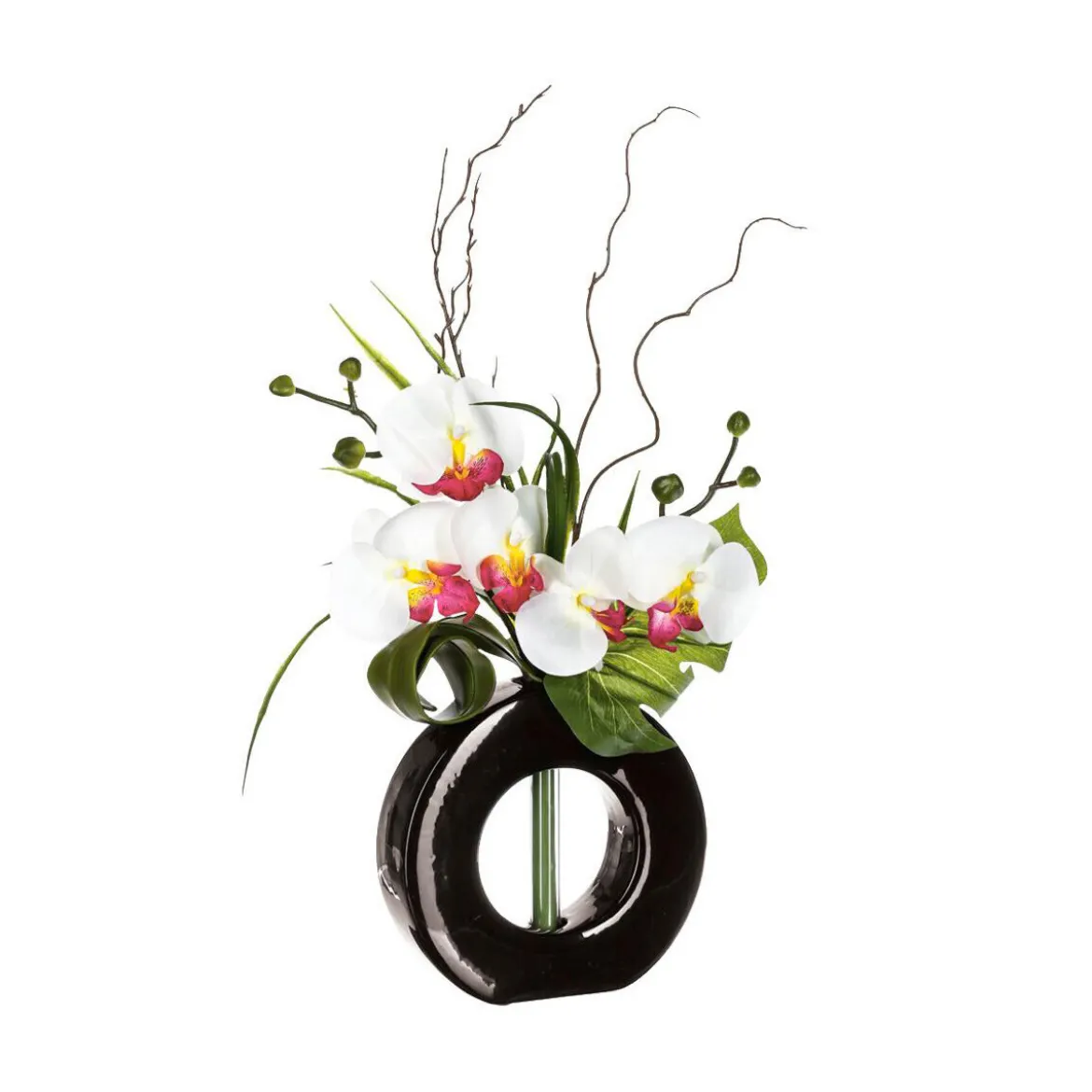 Vase orchidées artificielles